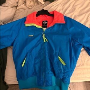 Columbia Teal Jacket with Bright Accents